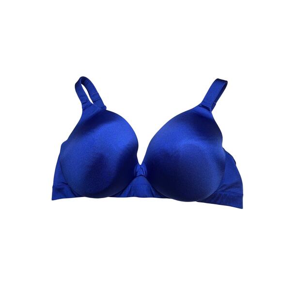 Cacique Women’s Plunge Bra 42DDD Blue Lightly Lined Underwire Everyday Support - Picture 1 of 8